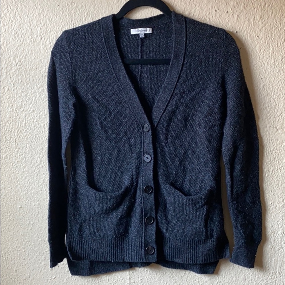 Dark Gray Madewell Button Up Cardigan XXS